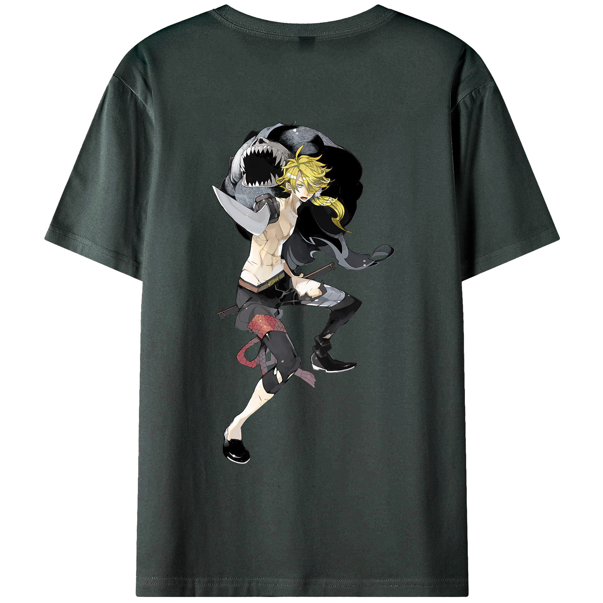 （画像用） 刀剣乱舞 Touken Ranbu 綿100％ メンズ半袖Tシャツ（バックプリント） 通気性